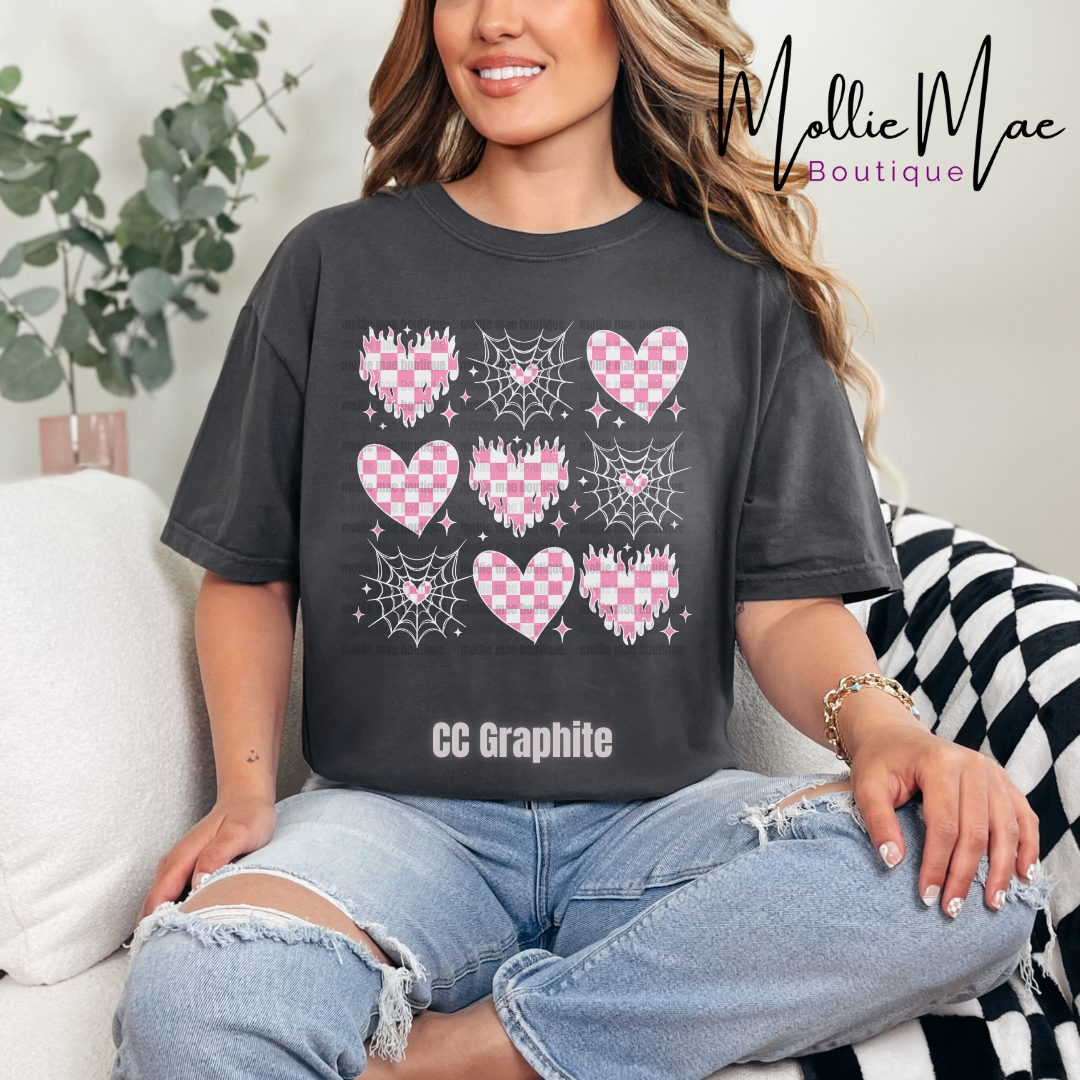 Pink Checkered Heart