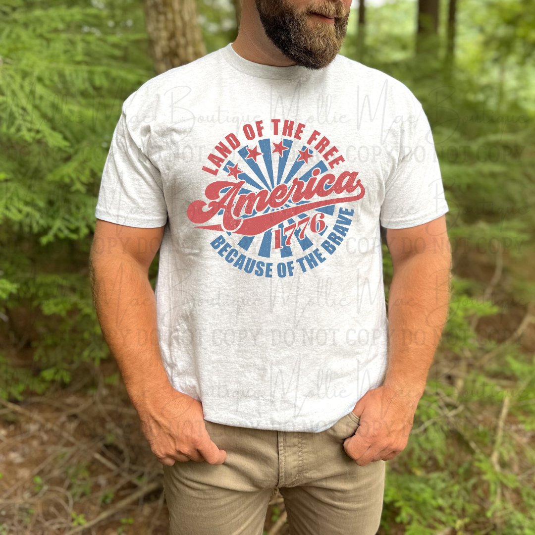 Land Of The Free Because Of the Brave Tshirt
