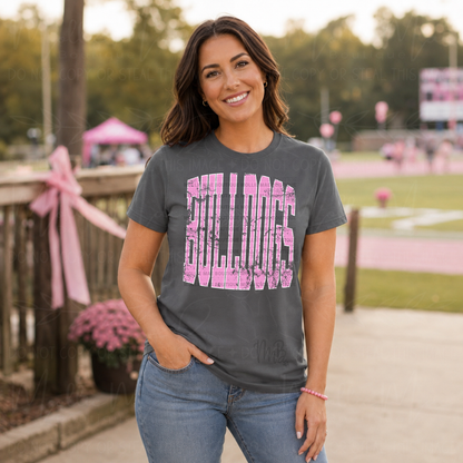 Gildan Pink Out Distressed Team Spirit Graphic Tee – Choose Your Team