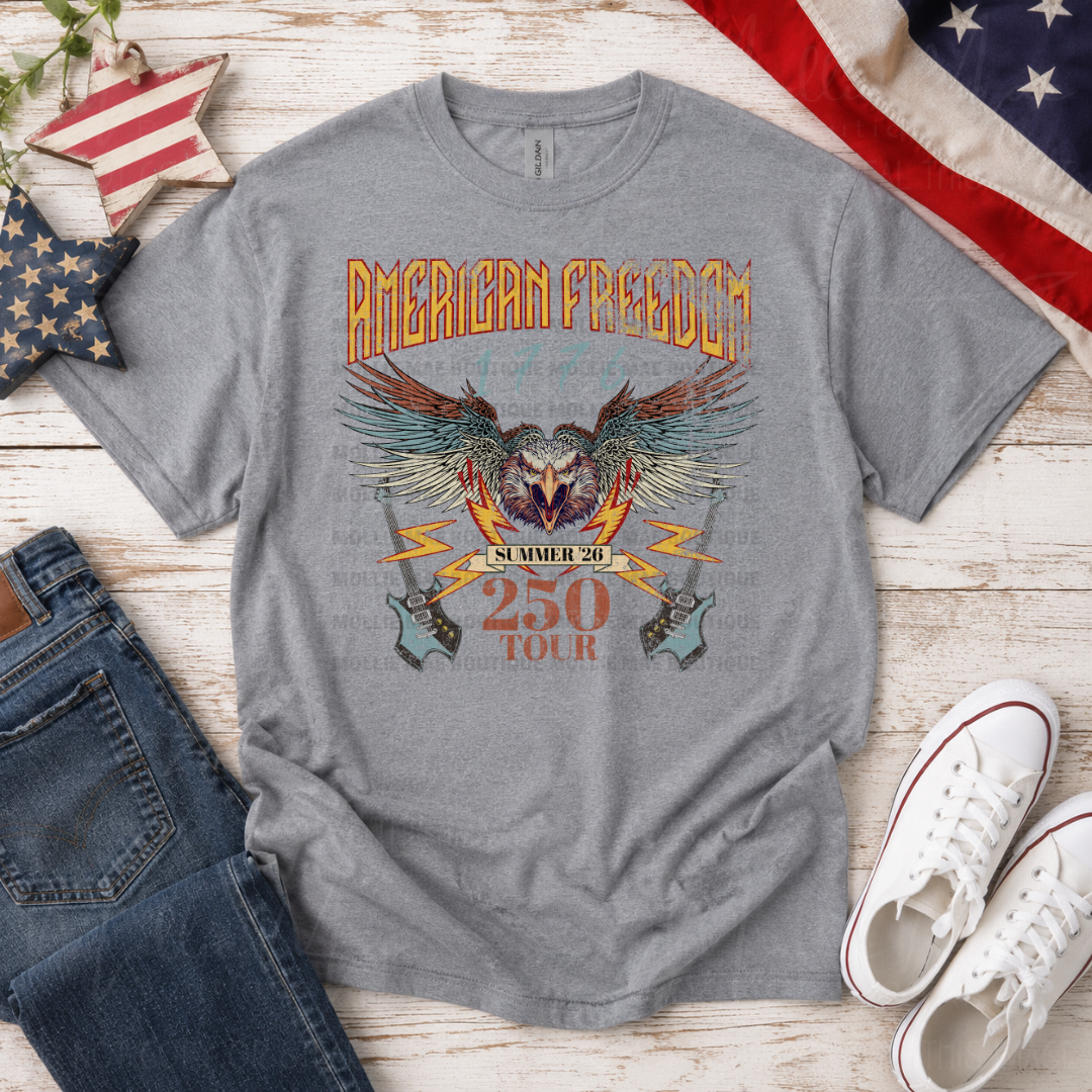 American Freedom 250 Tour Patriotic Graphic Tee