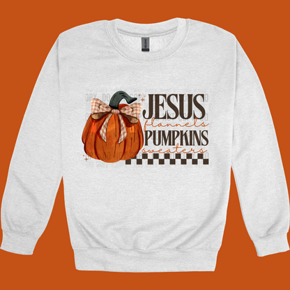 Jesus, Flannels, Pumpkins, Sweaters