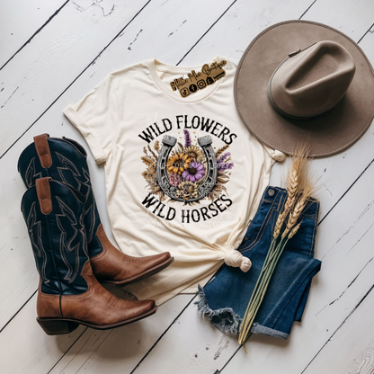 Wild Flowers Wild Horses Tshirt