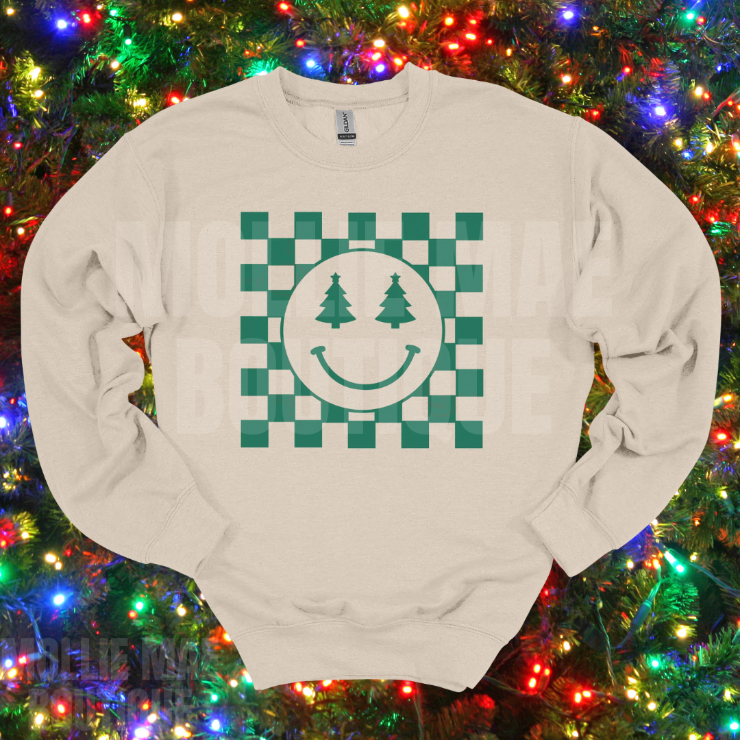 Checkered Christmas Smiley