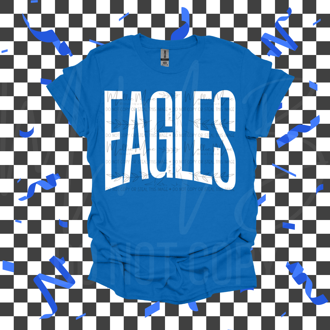 EAGLES Graphic Tee – Oversized Athletic Font