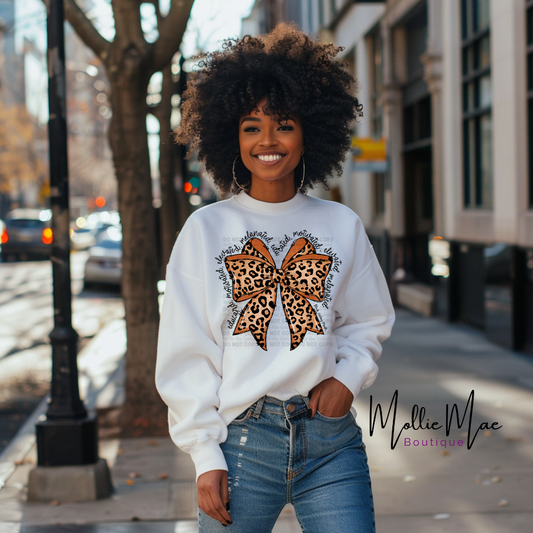 Educated, Motivated, Elevated, Melanated Coquette Bow