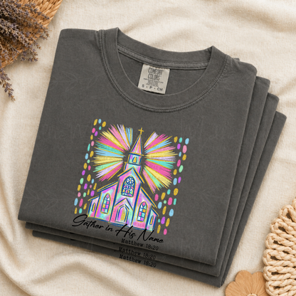 Gather In His Name Faith Graphic Tee
