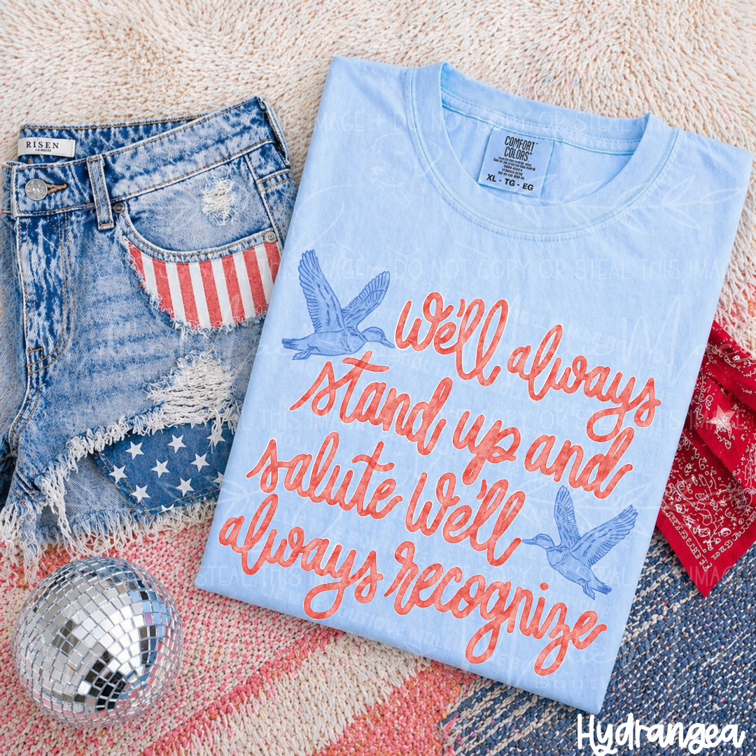 We Will Always Stand Up Patriotic Graphic Tee
