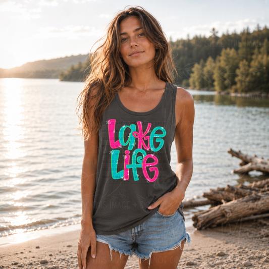 Lake Life Doodle Graphic Tee & Tank