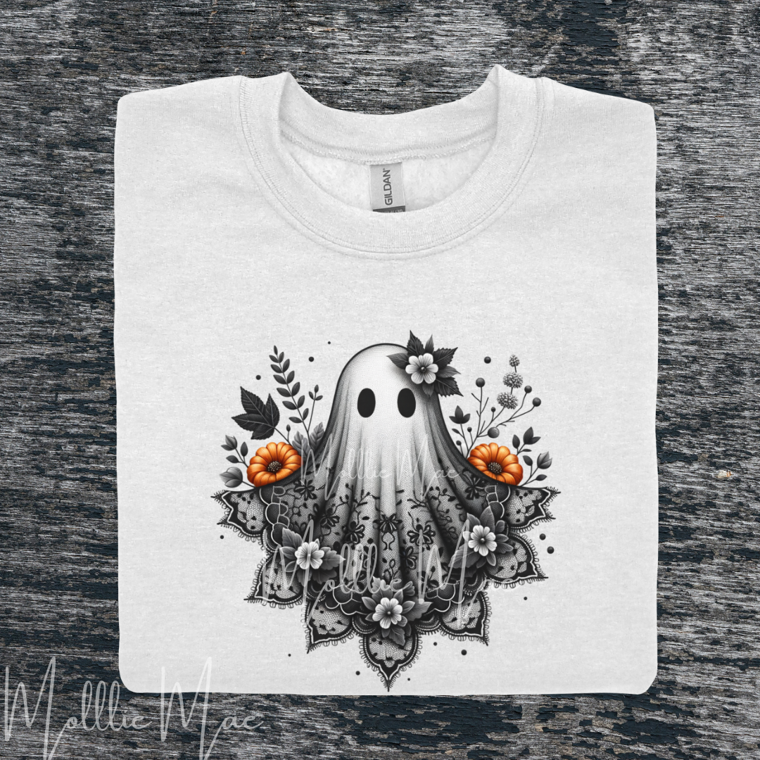 Lace Ghost Graphic Sweatshirt