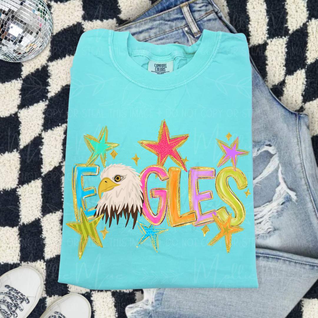 Eagles Starburst Graphic Tee – Color Stars or Yellow Stars