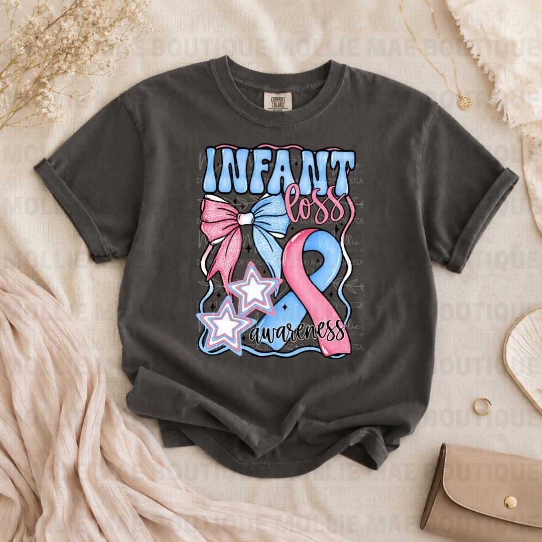 Infant Loss Awareness Ribbons & Bows Graphic Tee