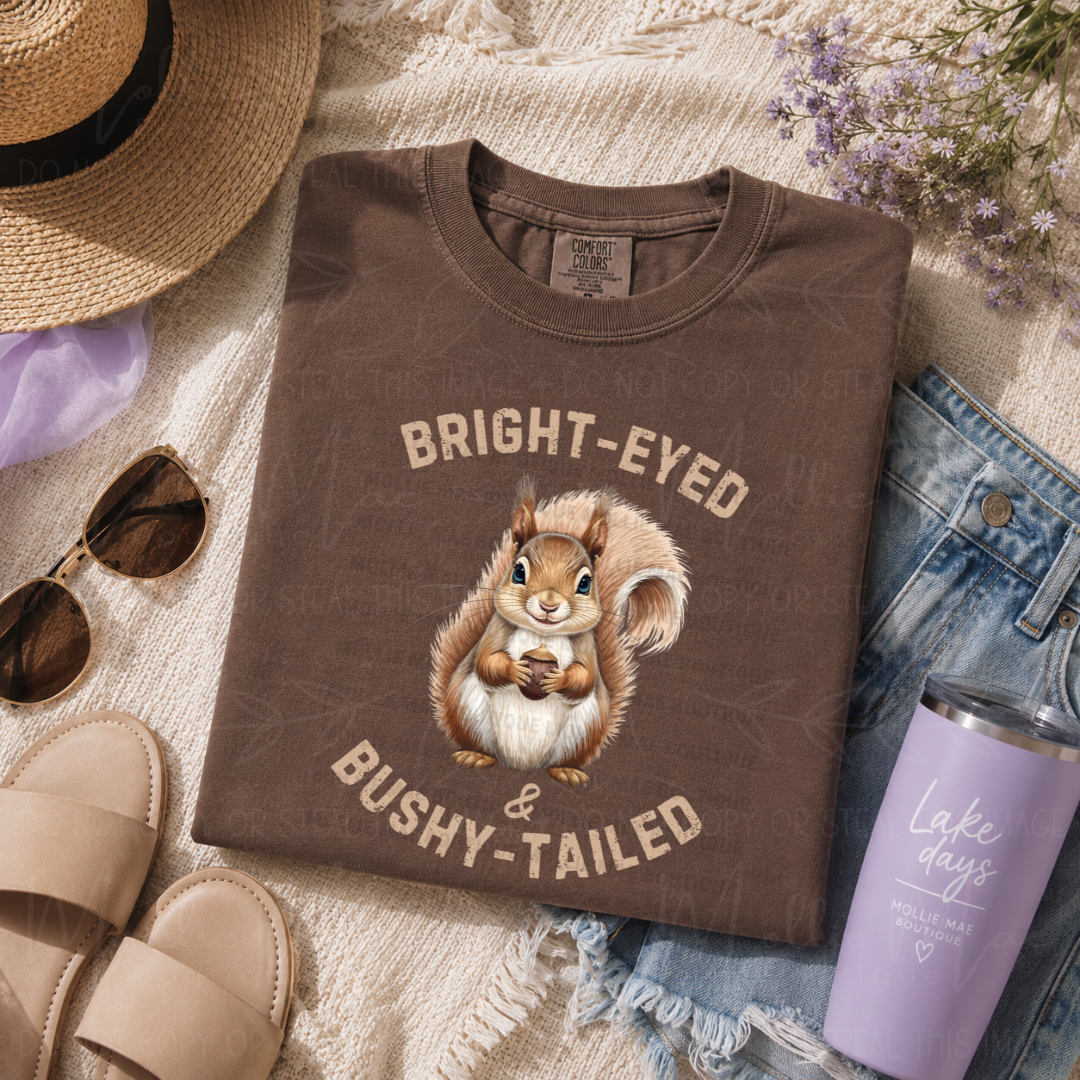 Bright-Eyed & Bushy-Tailed Squirrel Graphic Tee