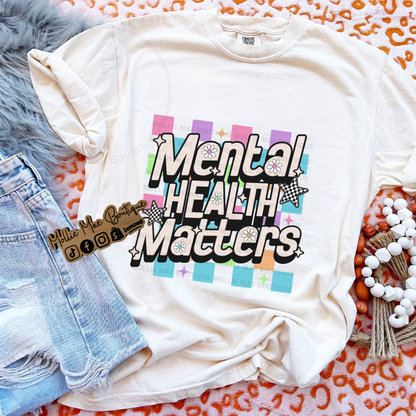 Mental Health Matters Checkered Tshirt