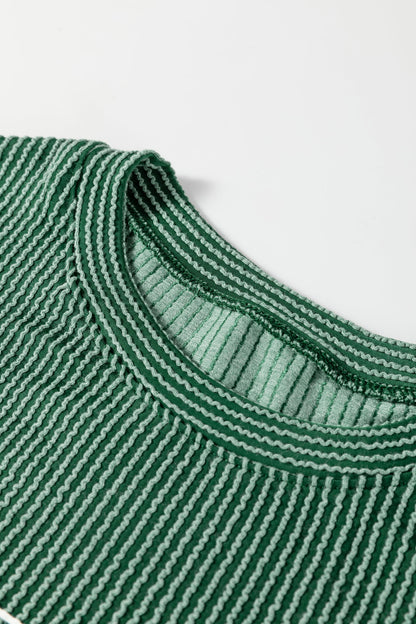 evergreen MERRY JOLLY Christmas long sleeve corded boutique top