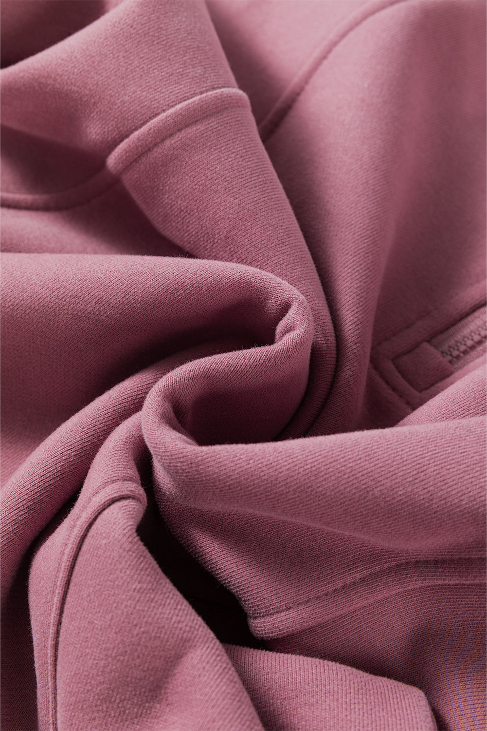 fuchsia zip neck drop shoulder relaxed boutique sweatshirt