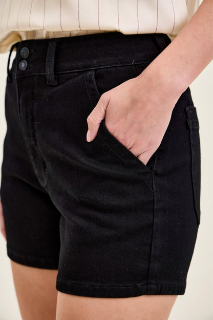 Judy Blue High-Waisted Trouser Shorts boutique apparel from Mollie Mae Boutique