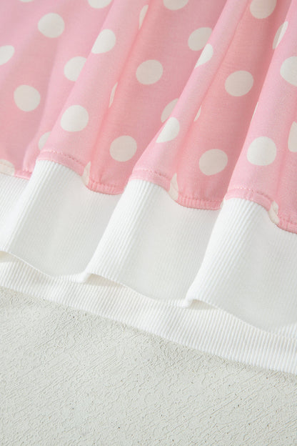 Polka Dot Mock Neck Top & Pants Set