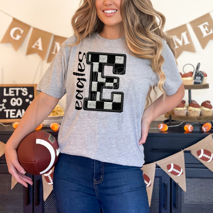 Eagles Checkered E Graphic Tee or Sweatshirt