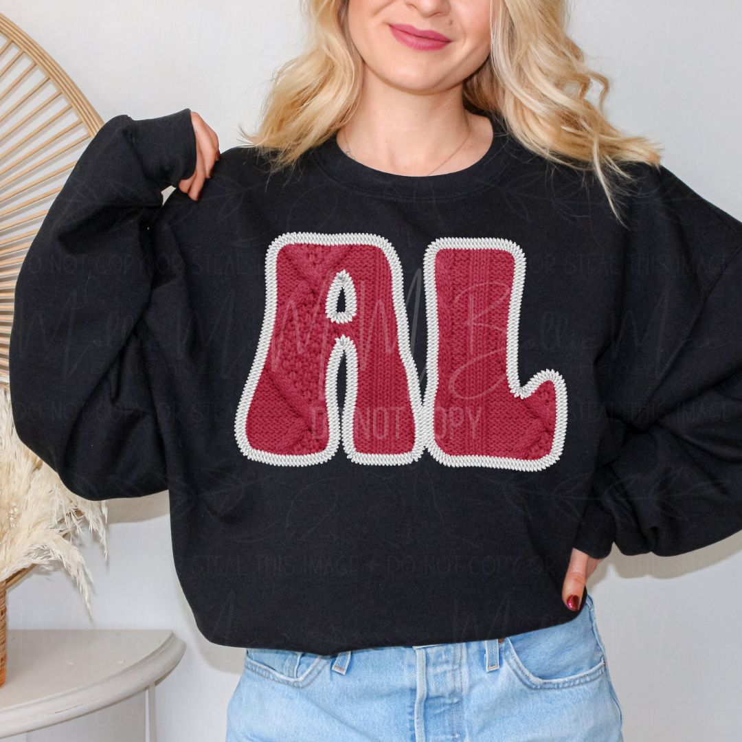 SEC College Faux Knit Graphic Sweatshirt or Tee