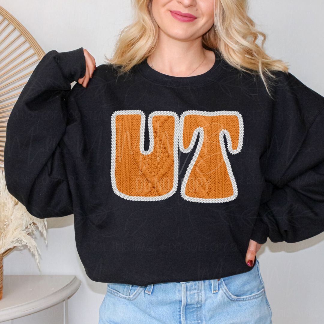 SEC College Faux Knit Graphic Sweatshirt or Tee