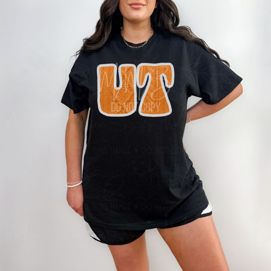 SEC College Faux Knit Graphic Sweatshirt or Tee