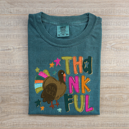 Colorful Thankful Turkey Tee