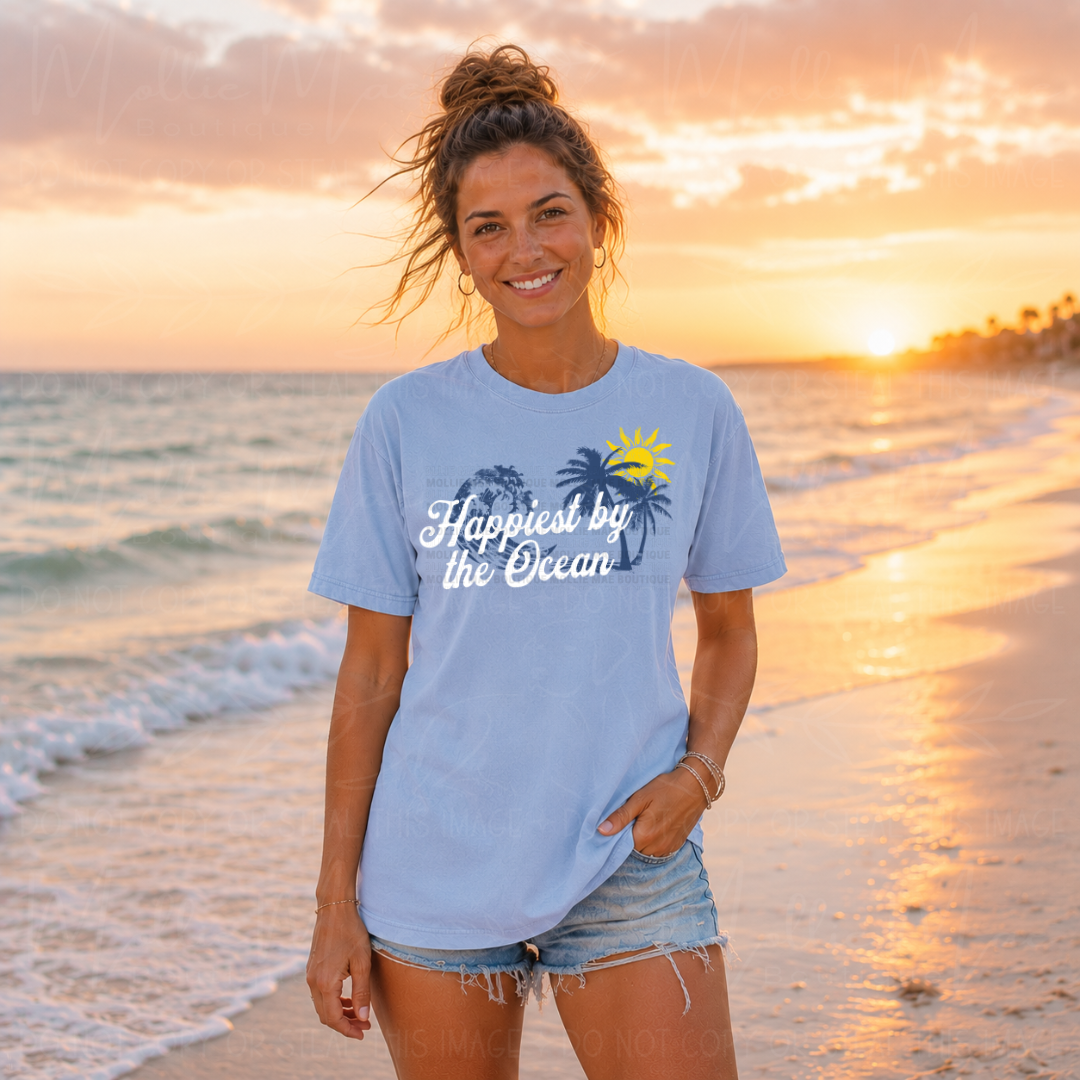 Happiest by the Ocean Graphic Tee