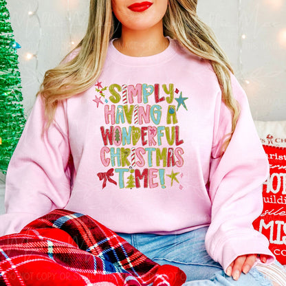 Simply Having a Wonderful Christmas Time Graphic Sweatshirt