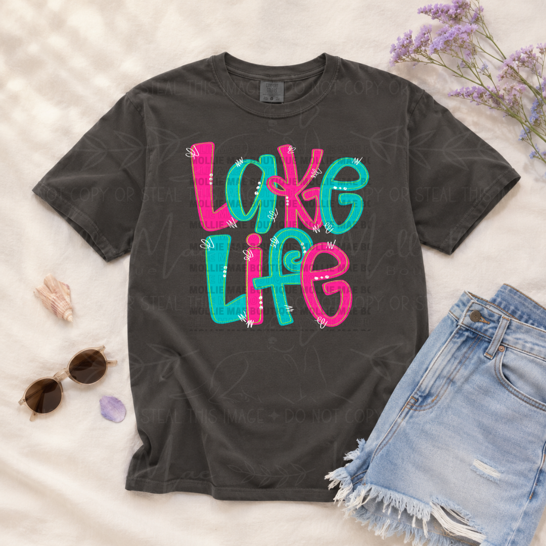 Lake Life Doodle Graphic Tee & Tank