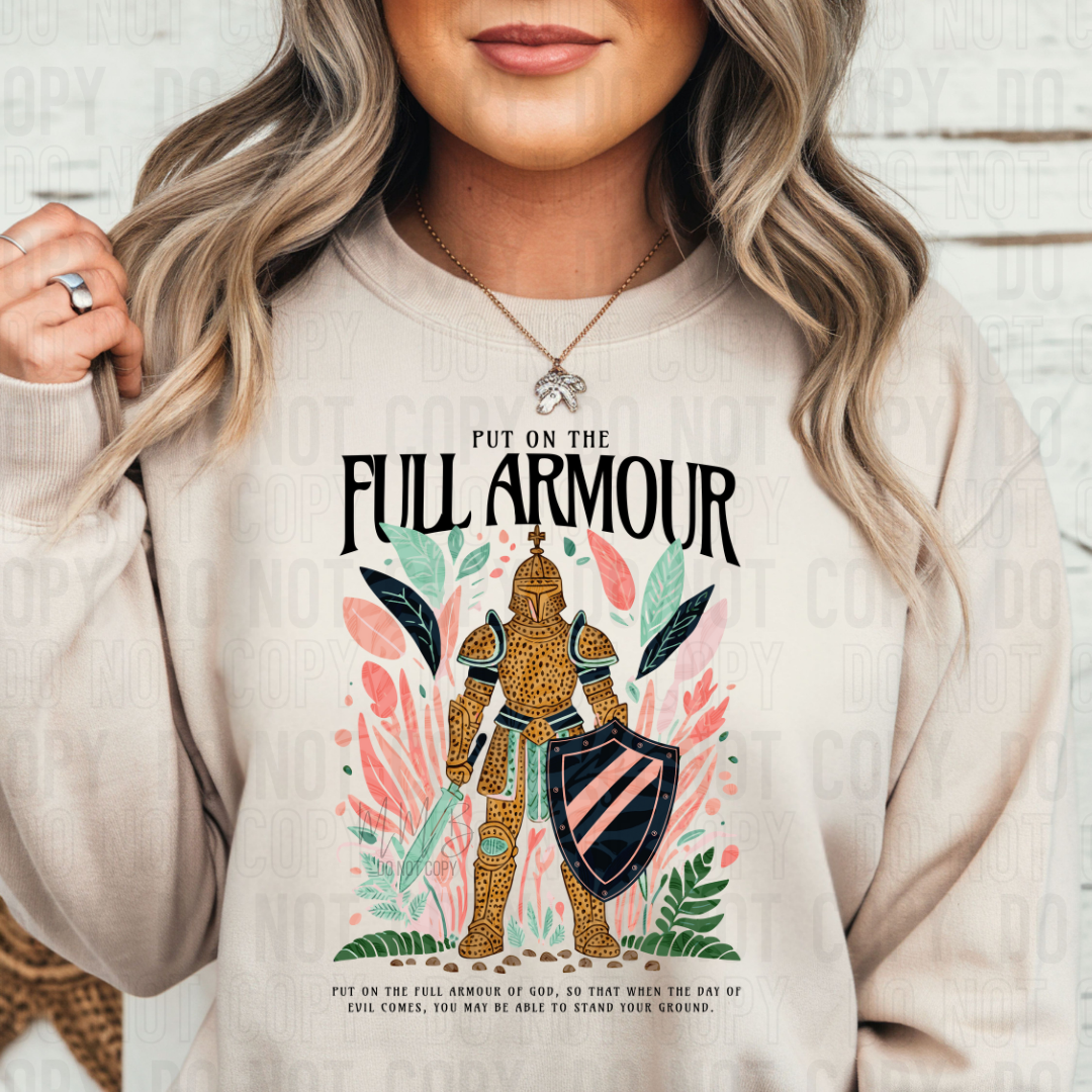 Put On the Full Armour – Christian Graphic Tee or Crewneck