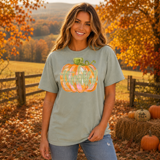 Thankful Watercolor Pumpkin Graphic Tee