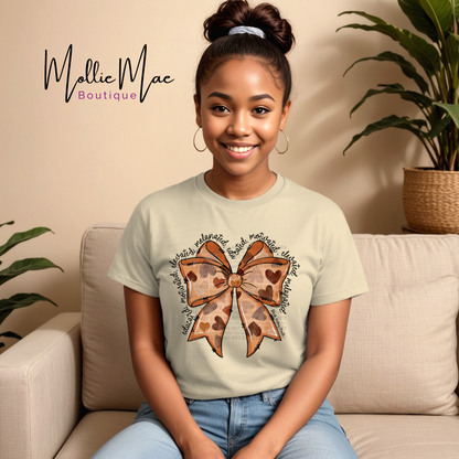 Educated, Motivated, Elevated, Melanated Coquette Bow