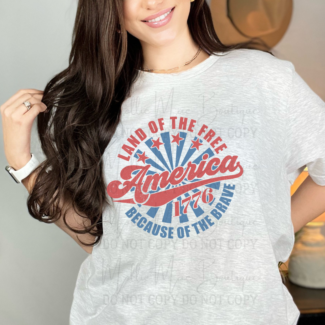 Land Of The Free Because Of the Brave Tshirt
