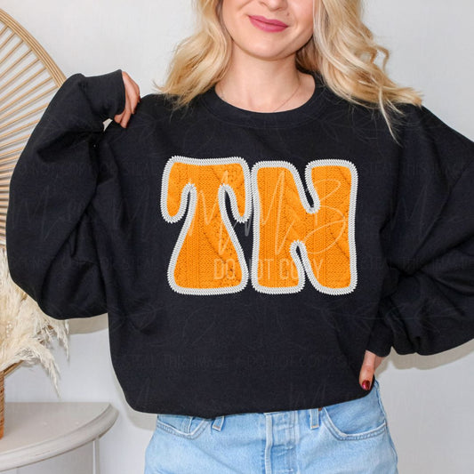 SEC College Faux Knit Graphic Sweatshirt or Tee