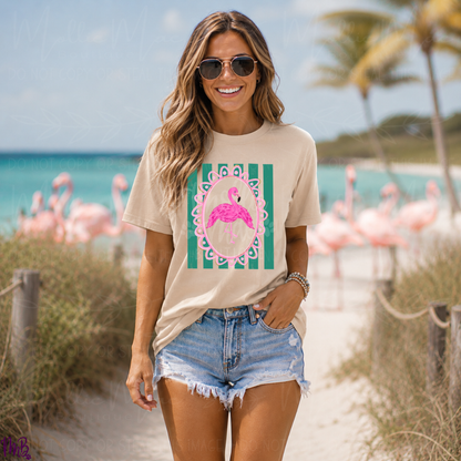 Palm Beach Flamingo Graphic Tee