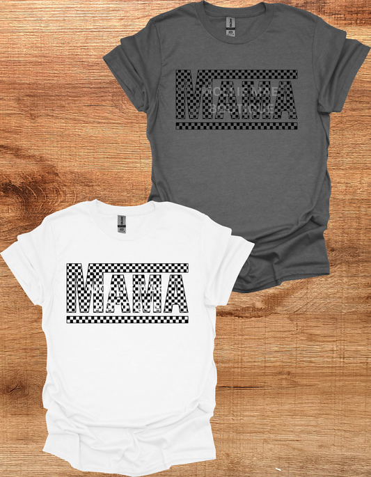 Retro Checkered MAMA (black print)