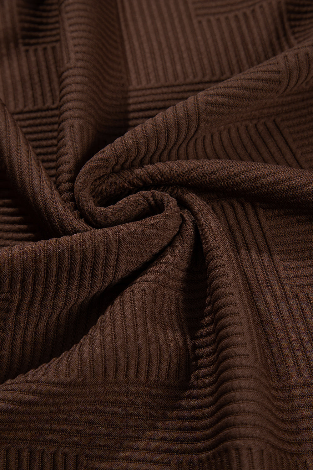 Coffee Textured Drop Shoulder Pocket Sweatshirt featuring boutique-style details and relaxed everyday fit