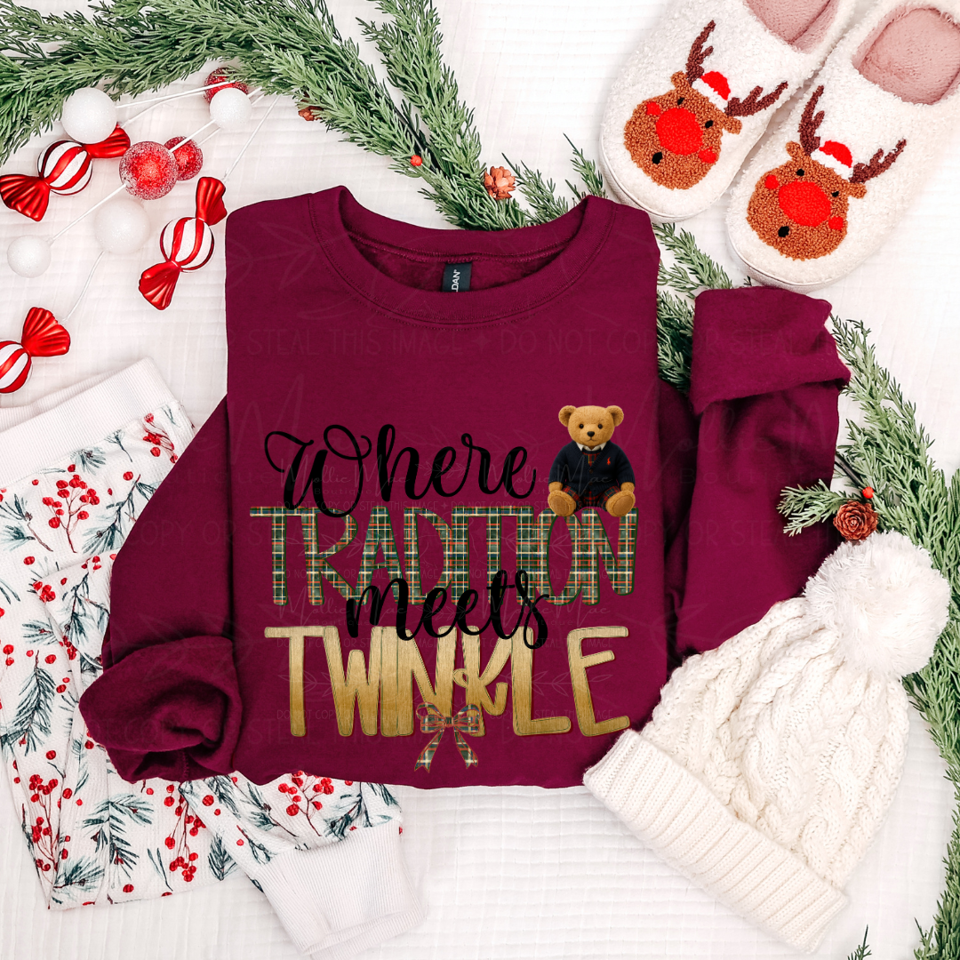 Where Tradition Meets Twinkle Graphic Sweatshirt