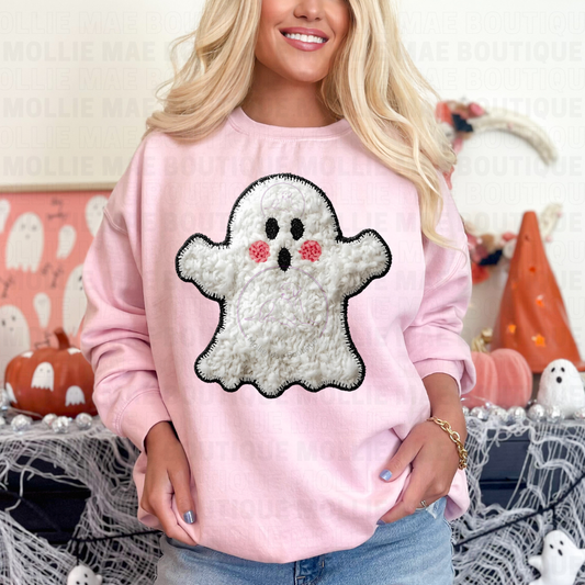Faux Yarn Ghost Graphic Tee / Crewneck