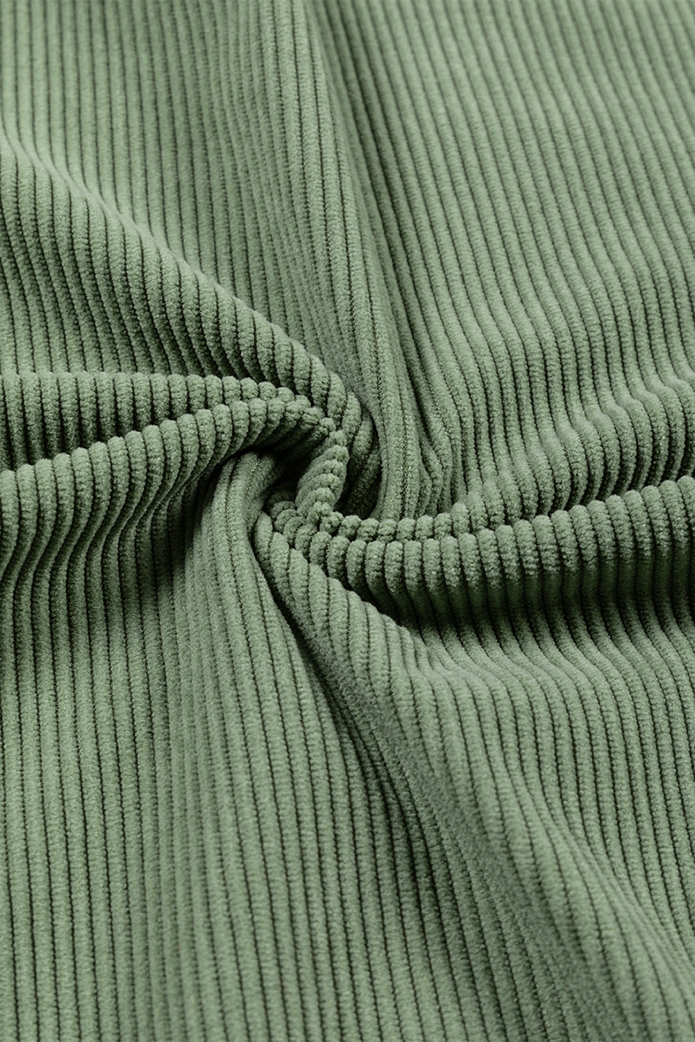 Grass Green ribbed corduroy oversized long sleeve sweatshirt with cozy boutique styling