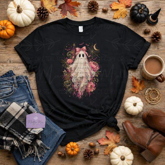Lace Ghostie Halloween Graphic Tee