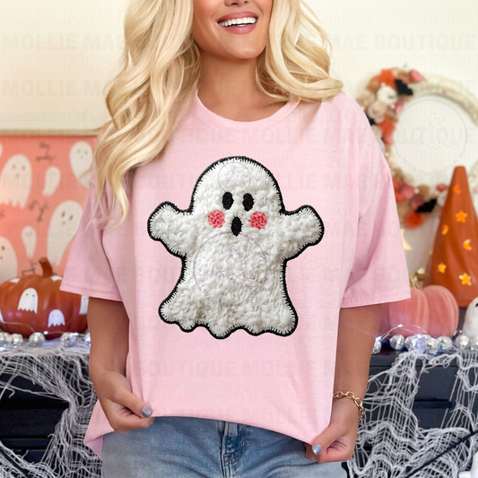 Faux Yarn Ghost Graphic Tee / Crewneck
