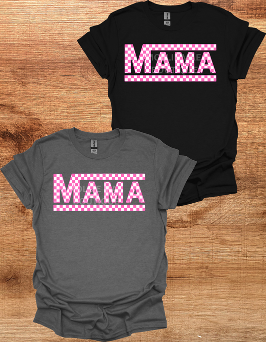 Pink Retro Checkered MAMA