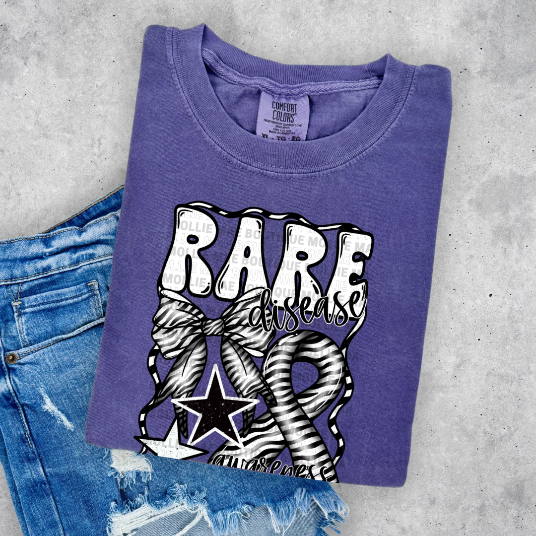 Rare Disease Awareness Zebra Graphic Tee