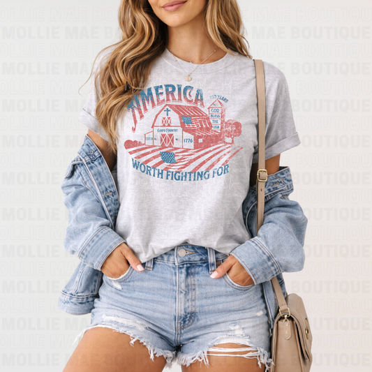 America Worth Fighting For Graphic Tee