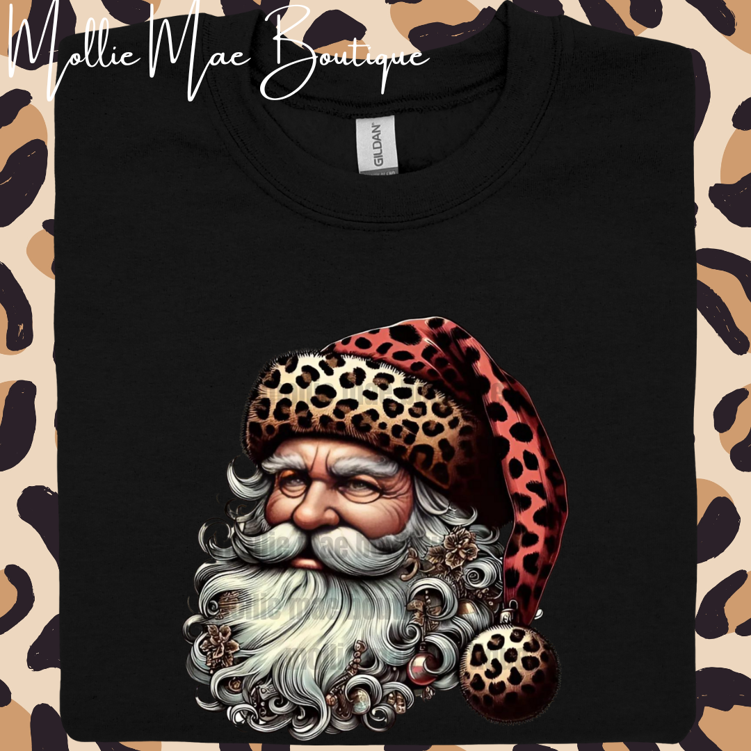 Leopard Hat Santa