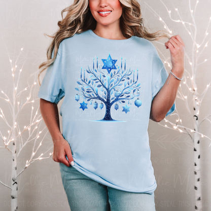 Hanukkah Tree Graphic Tee or Sweatshirt