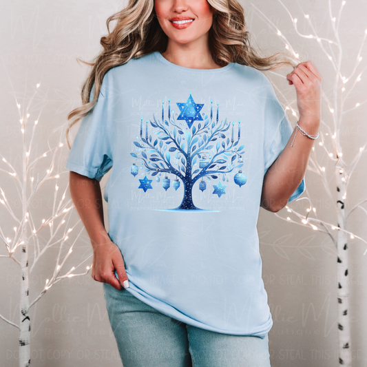 Hanukkah Tree Graphic Tee or Sweatshirt