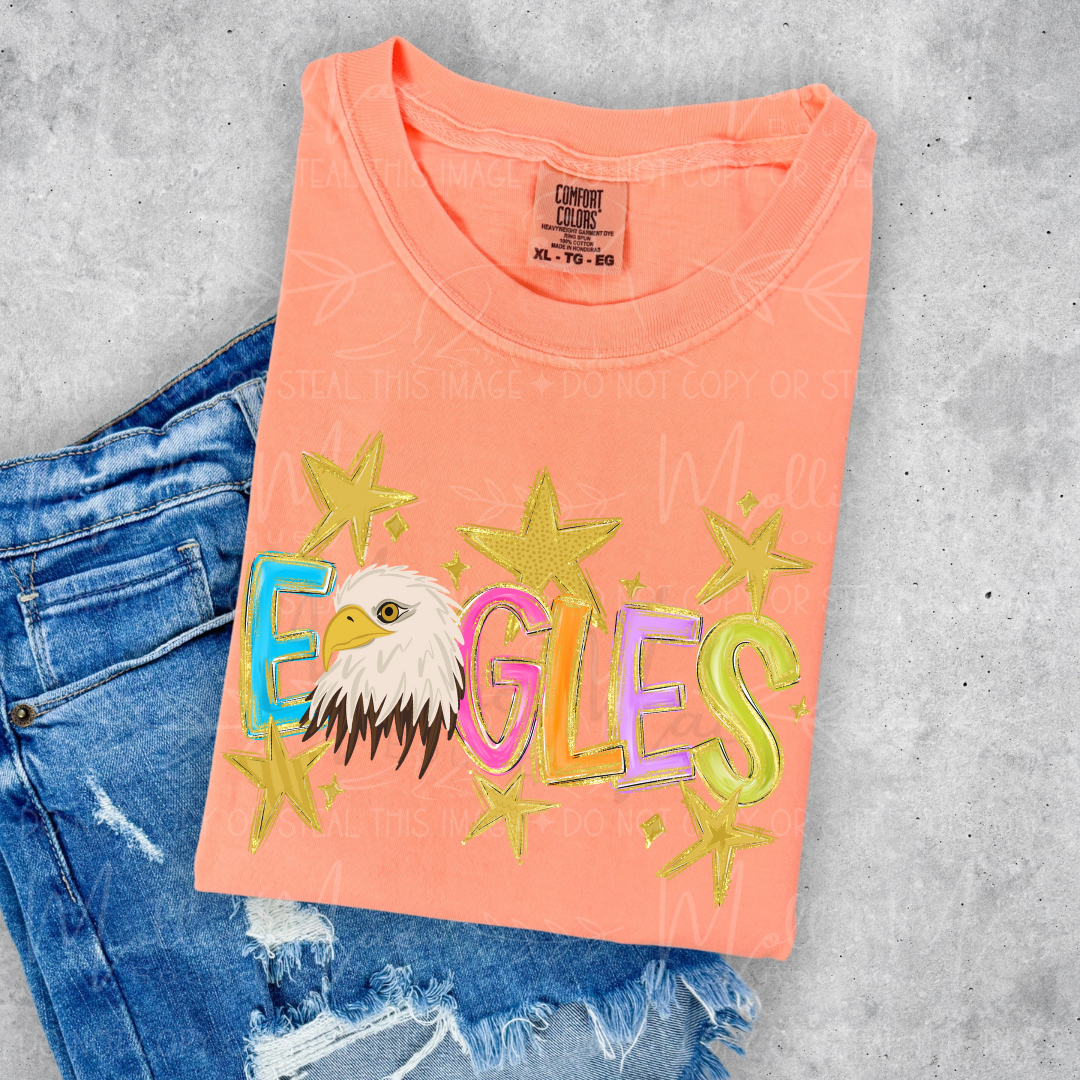 Eagles Starburst Graphic Tee – Color Stars or Yellow Stars