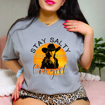 Stay Salty Cowgirl Matthew 5:13 Tshirt